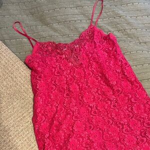 Vintage Y2K Beaded Lace Pink Night Slip